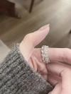 Zircon ring for women, simple and unique design, a niche Korean fairy organ, only -49 Specification image